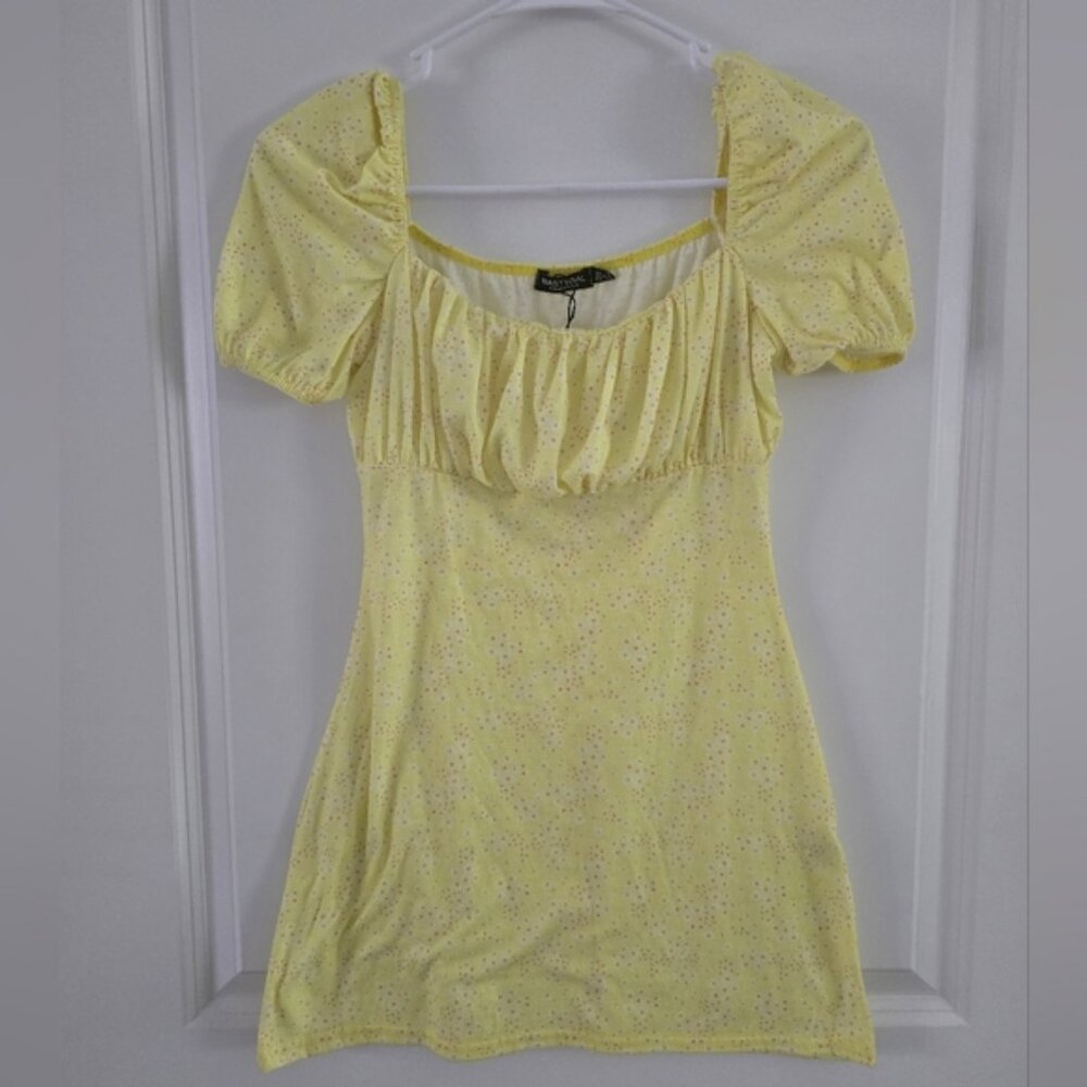 Nasty Gal Yellow Floral Dress